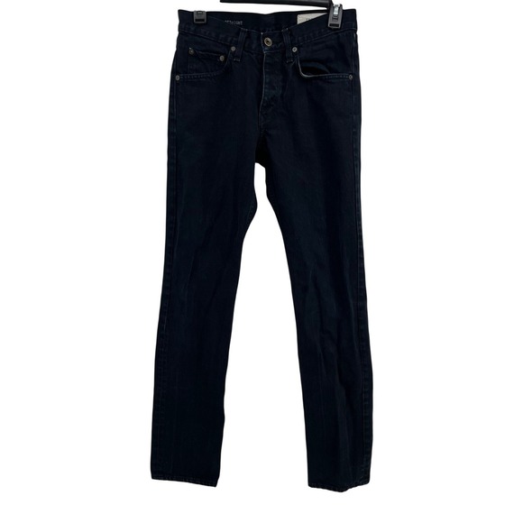 rag & bone Denim - rag & bone RB15X Slim Straight Black Denim Jeans Button Fly Cotton Women Size 30